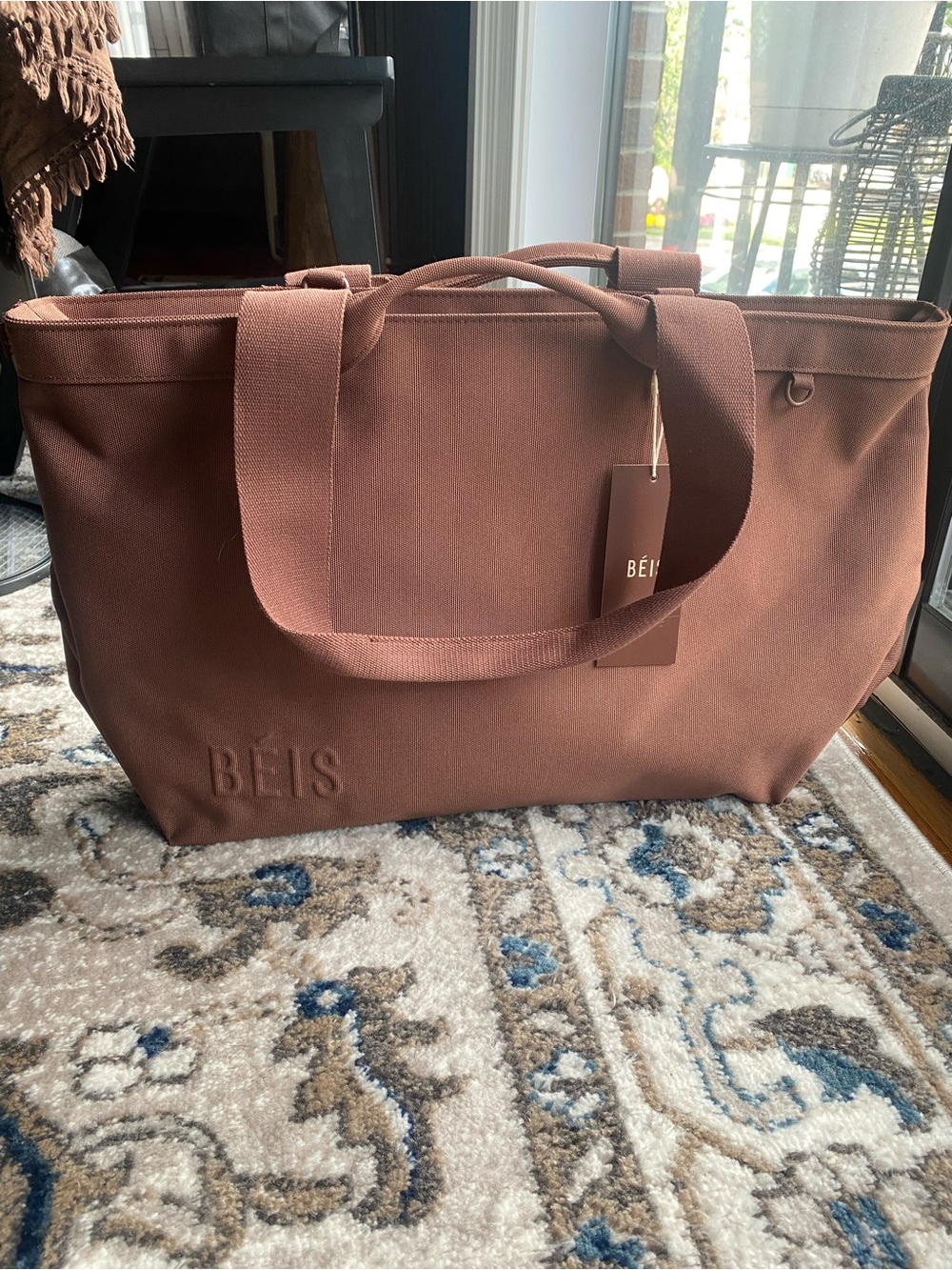 NWT BEIS Travel Tote Bag in Maple